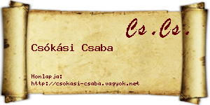 Csókási Csaba névjegykártya